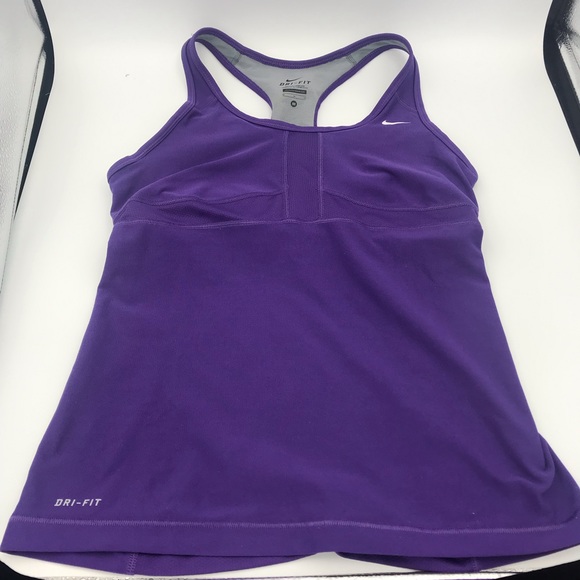 nike dri fit tank with built in bra